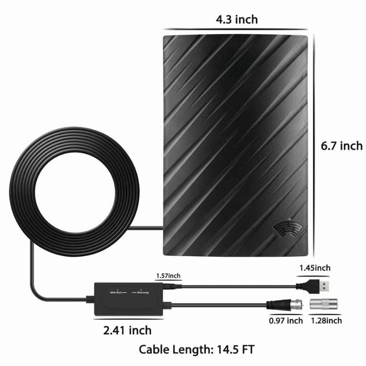 Universal 4K indoor TV aerial compatible with all HD TVs, bringing a wealth of free digital channels.