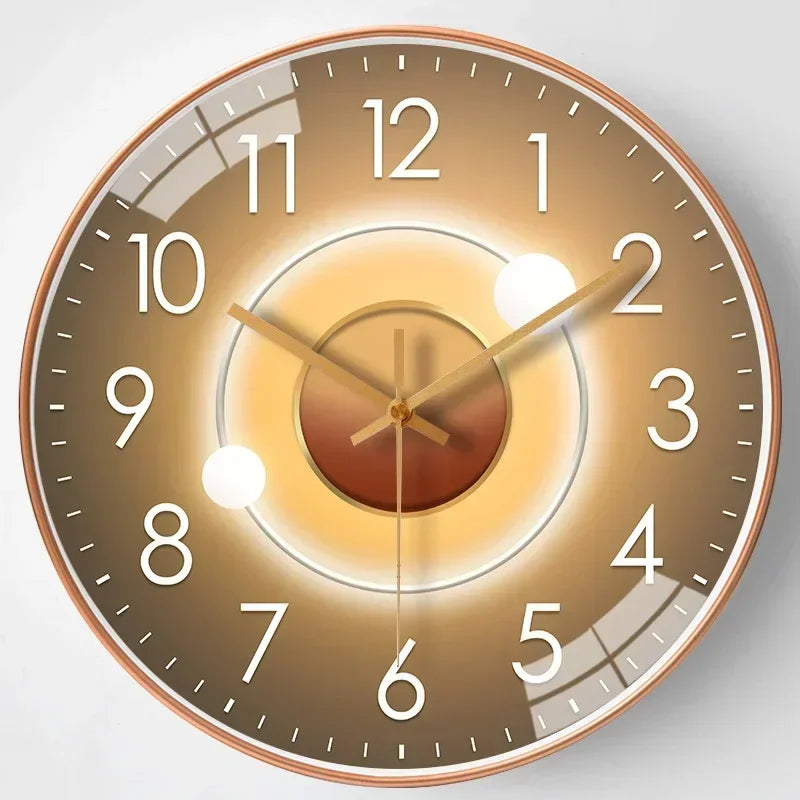 Sleek 8-inch silent wall clock for modern home decor, perfect for quiet timekeeping in any room.