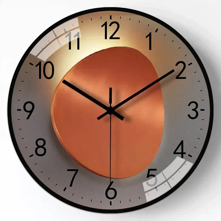 Decorative 8-inch silent wall clock, modern design for elegant home or office interior styling.