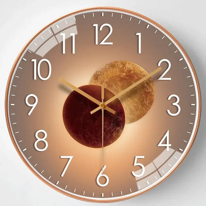 Quiet 8-inch silent wall clock, ensuring peaceful ambiance for bedroom, study, or tranquil office.