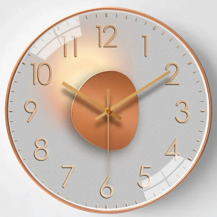 Minimalist 8-inch silent wall clock with a sleek frame, ideal for contemporary indoor living spaces.
