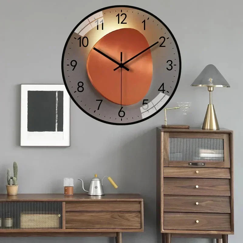 Ultra-quiet 8-inch wall clock, a stylish and functional addition for tranquil home and office settings.