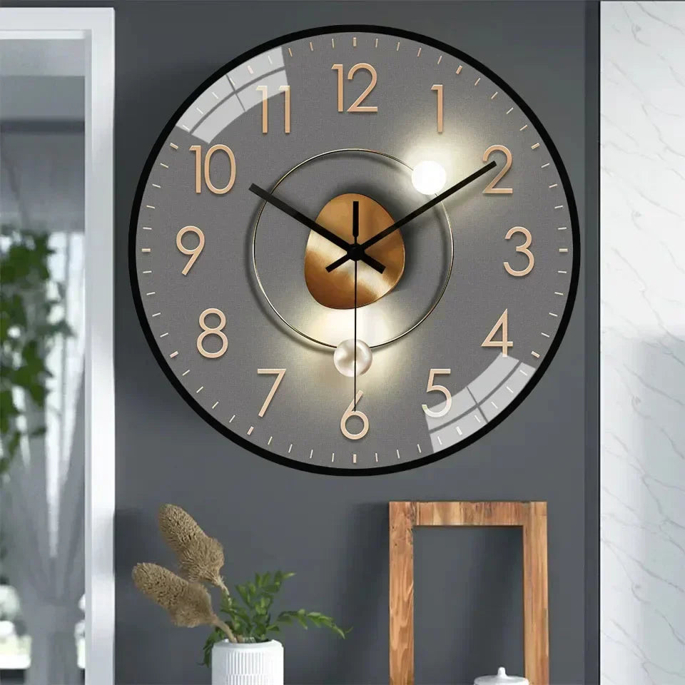 Elegant 8-inch silent wall clock, a decorative piece providing quiet timekeeping for any room.