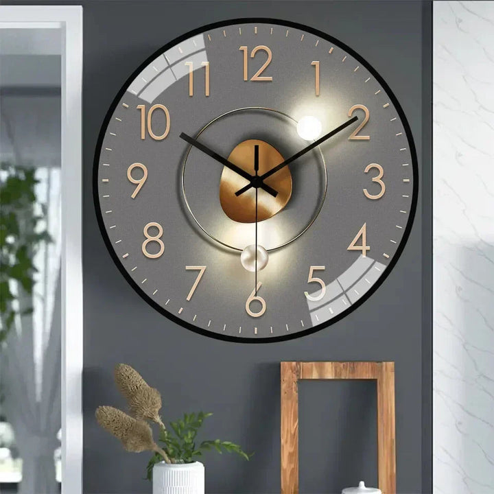 Elegant 8-inch silent wall clock, a decorative piece providing quiet timekeeping for any room.