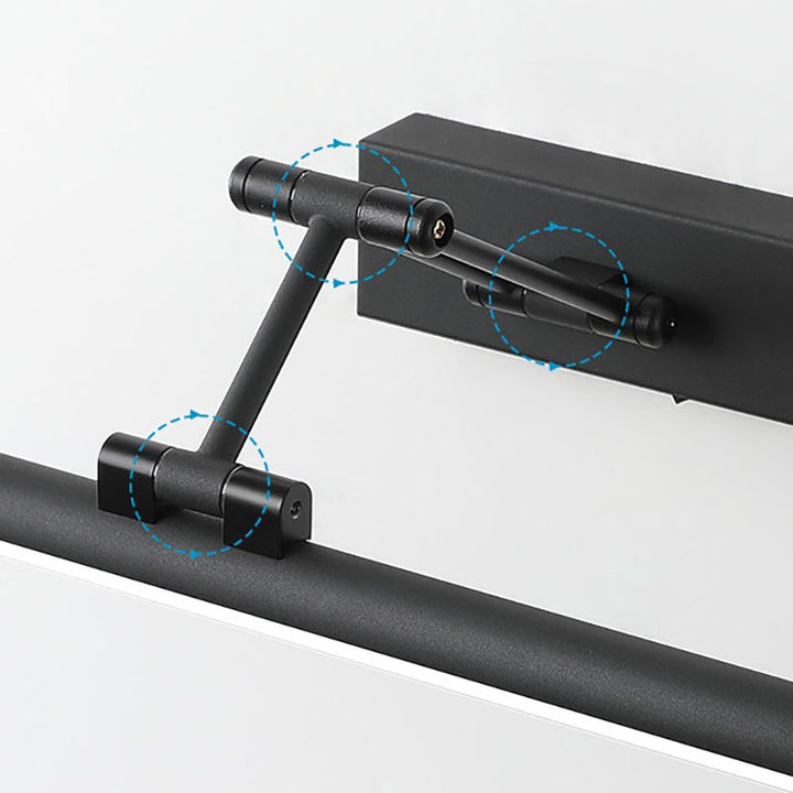 Indoor wall sconce: linear LED, adjustable, modern aesthetic.