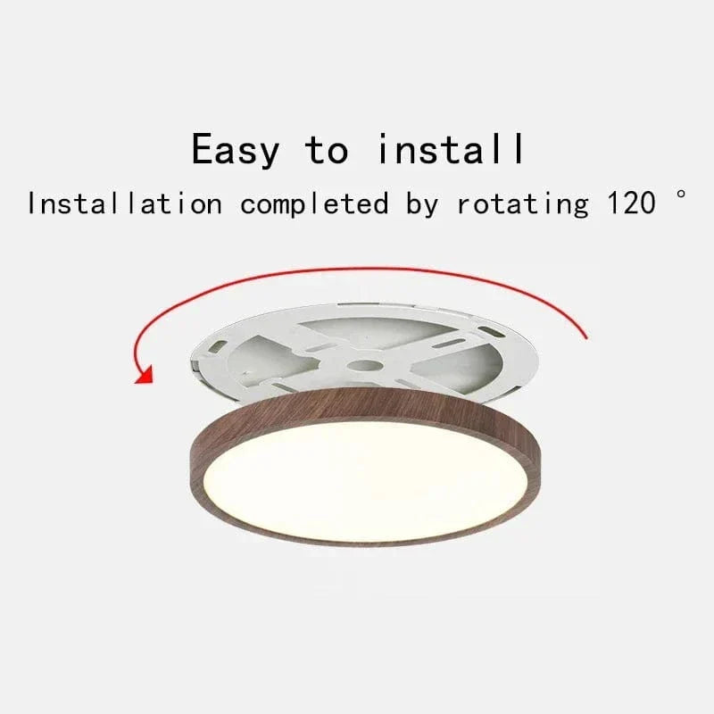Sleek circular ultrathin LED ceiling light; modern, energy-efficient interior illumination.