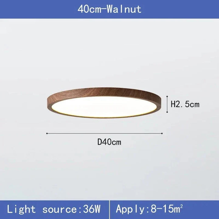 Contemporary circular LED ceiling light; ultrathin profile, energy-efficient, and bright.