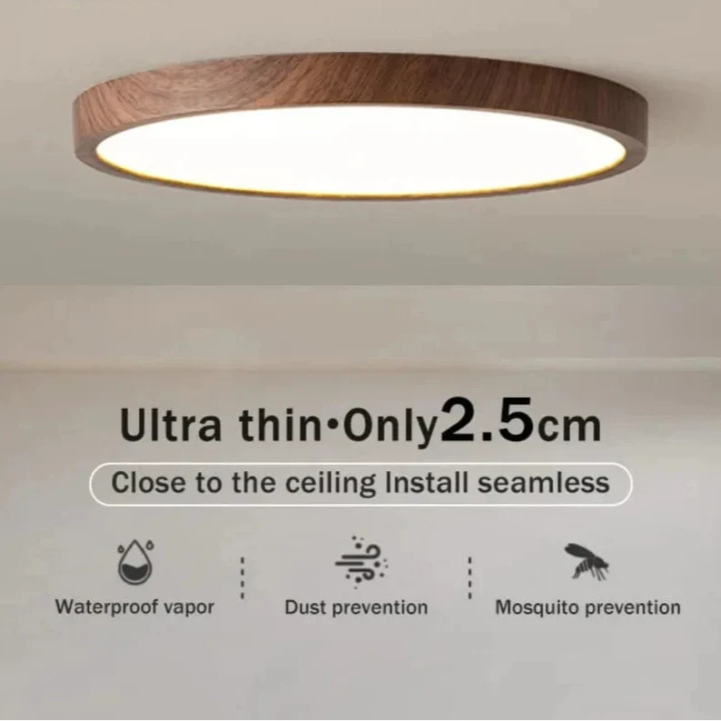 Energy-efficient LED circular ceiling light, ultrathin design, perfect for contemporary homes.