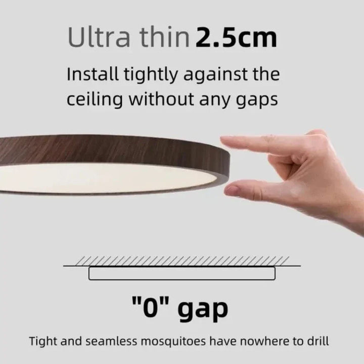 Modern surface mount circular LED ceiling light fixture, ultrathin for a clean aesthetic.