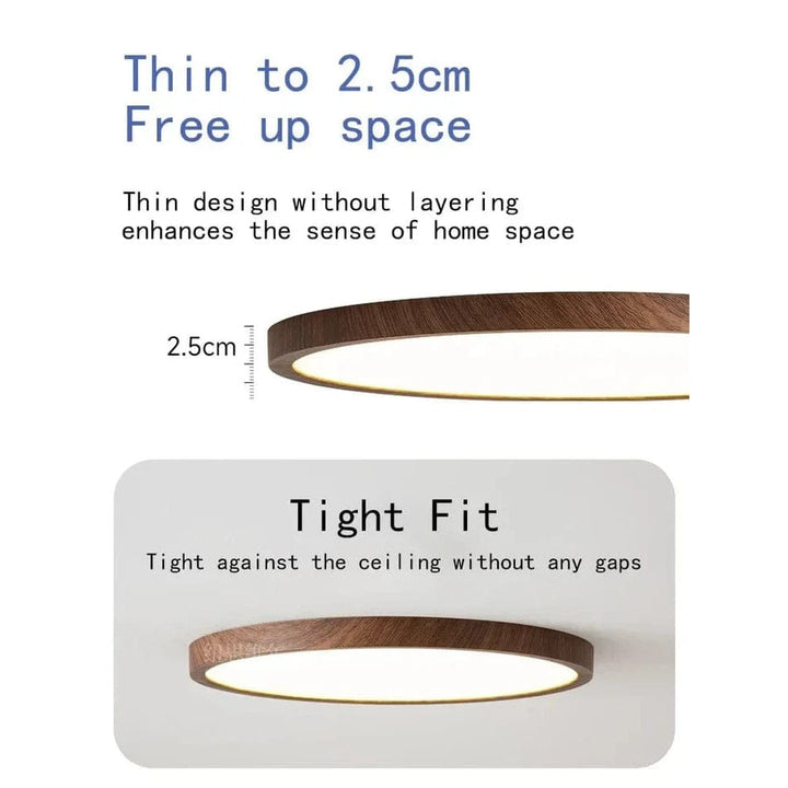 Modern circular LED ceiling light featuring an ultrathin profile and bright illumination.