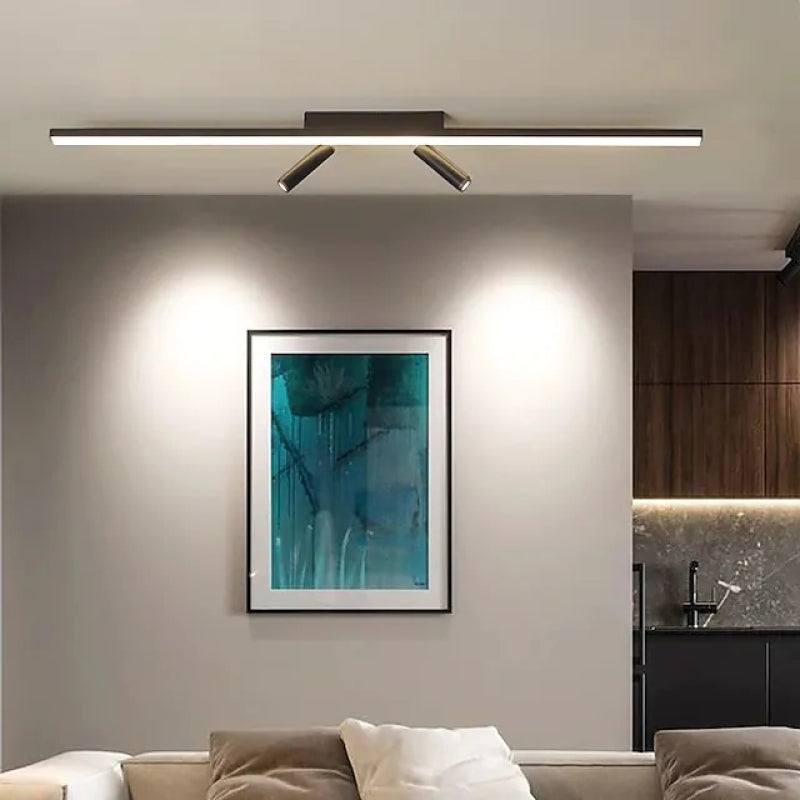 Sleek LED linear flush mount ceiling light for a minimalist and efficient lighting solution.