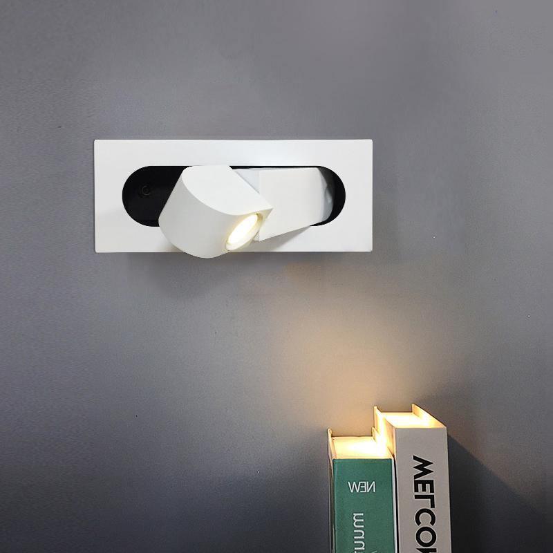 Modern LED bedside lamp, sleek wall-mounted design, ideal for reading & bedroom.