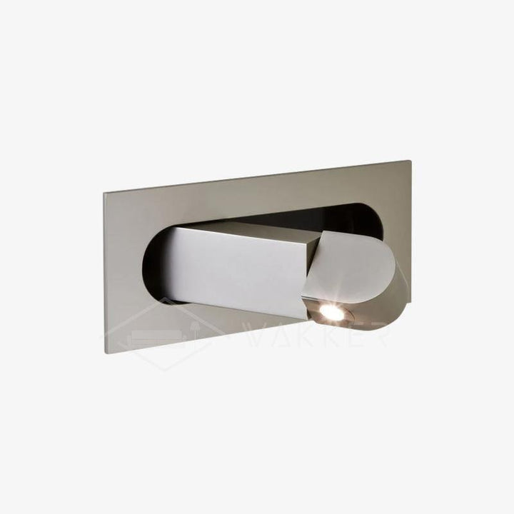 Contemporary sleek LED wall lamp, provides comfortable, dimmable reading light.
