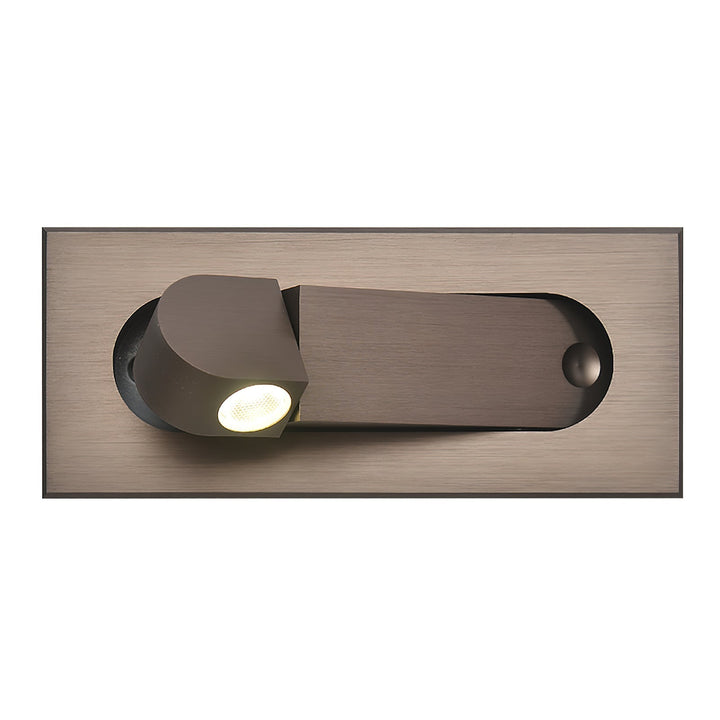 Modern LED wall-mounted lamp, sleek, adjustable, ideal for targeted bedroom lighting.
