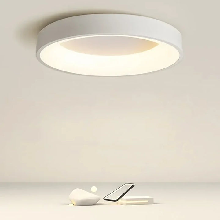 Elegant Contemporary Nordic LED Ceiling Lamp, providing bright home illumination for modern living rooms and bedrooms.