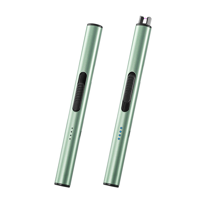 Compact windproof USB lighter, flameless & eco-friendly for various tasks.