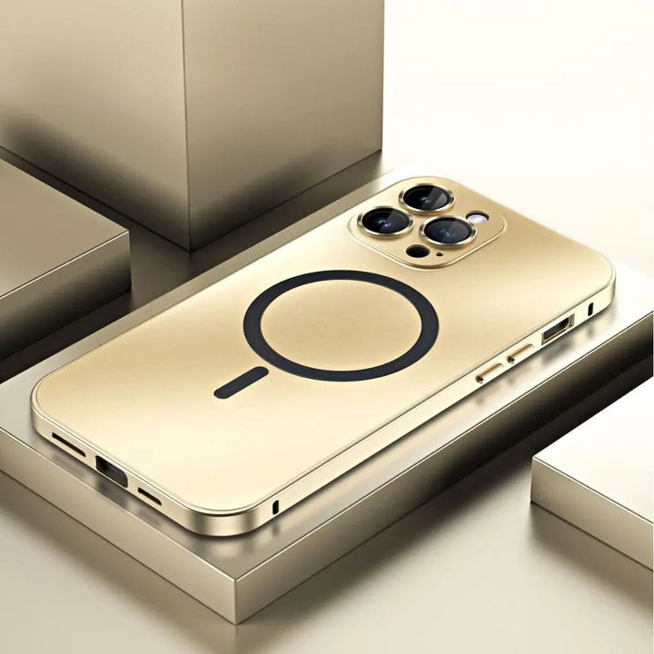 Seamless magnetic experience with this slim metal iPhone case, protective & stylish.