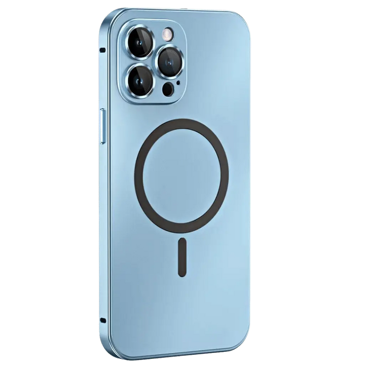 Keep your iPhone safe with this slim protective magnetic metal case, durable cover.