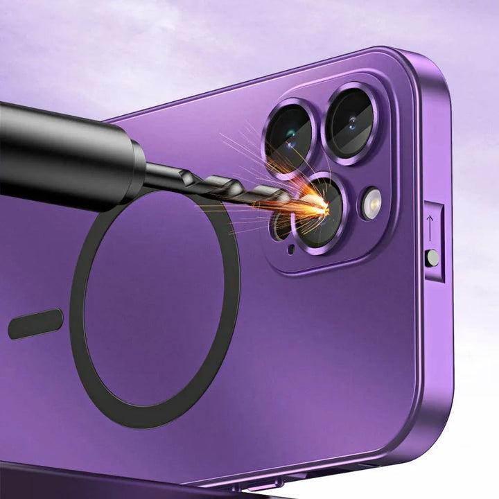 Essential iPhone accessory: slim magnetic metal case, protective & sleek.