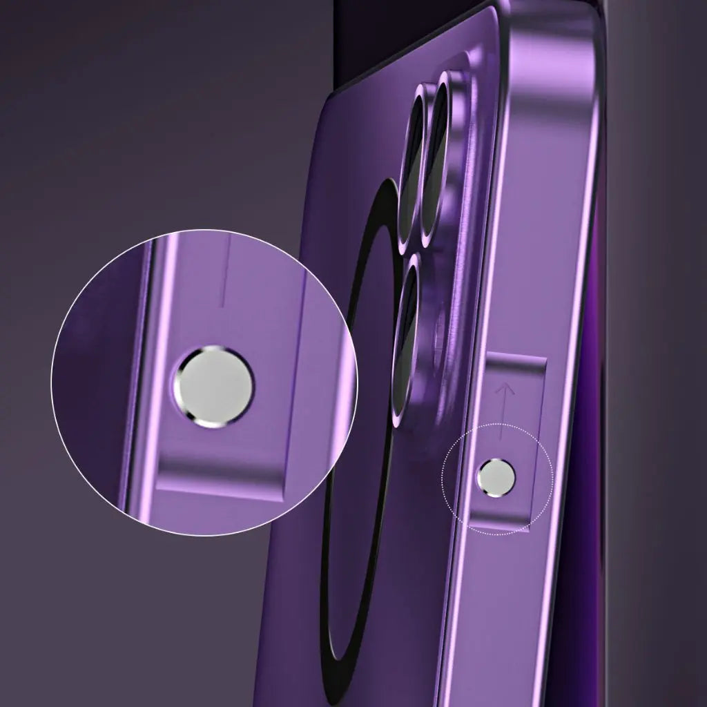 Secure magnetic attachment iPhone metal case, slim design, ultimate protection.
