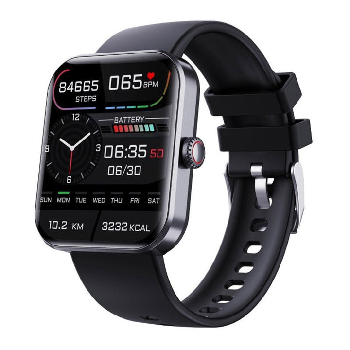 Smart glucose monitoring watch for continuous health tracking, including heart rate and blood pressure.