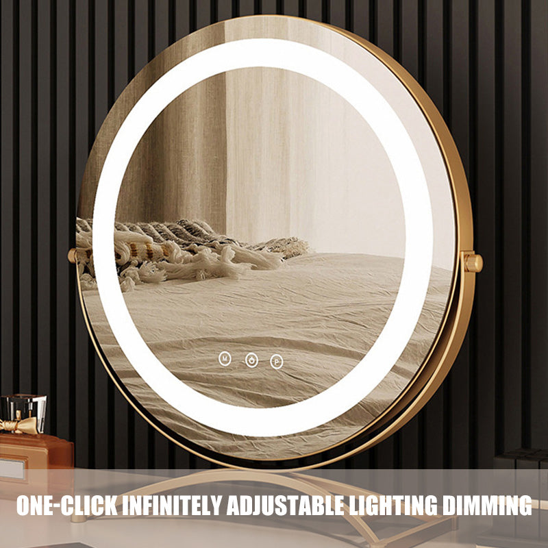 Gift-ready LED makeup mirror with touch control & 3 light modes for beauty lovers.