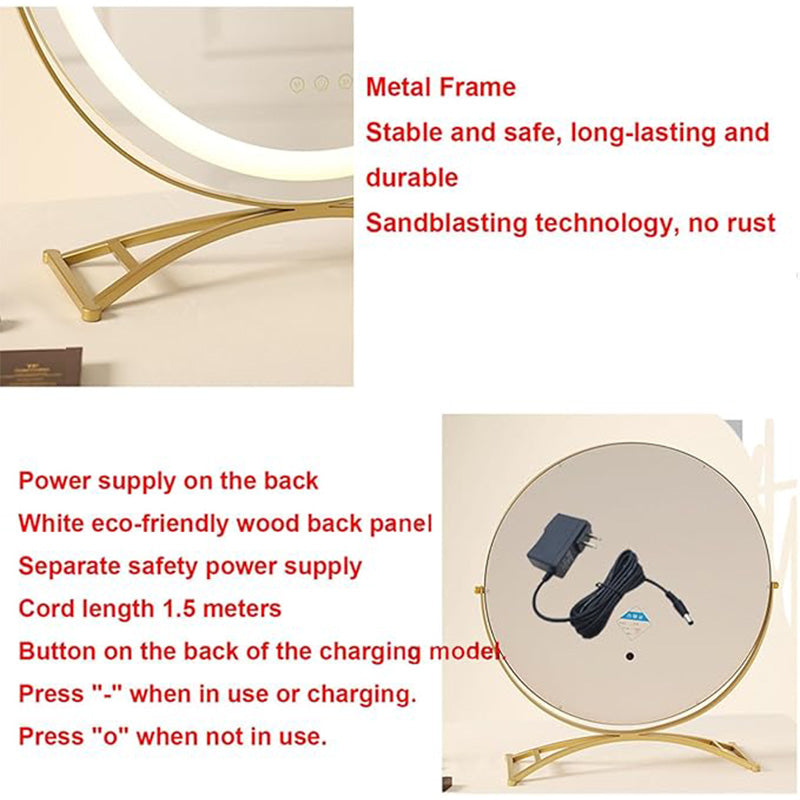 Compact LED beauty mirror with smart touch control, ideal for detailed makeup.