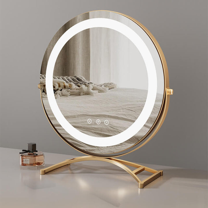 Stylish LED makeup mirror with smart touch functionality for clear cosmetic views.