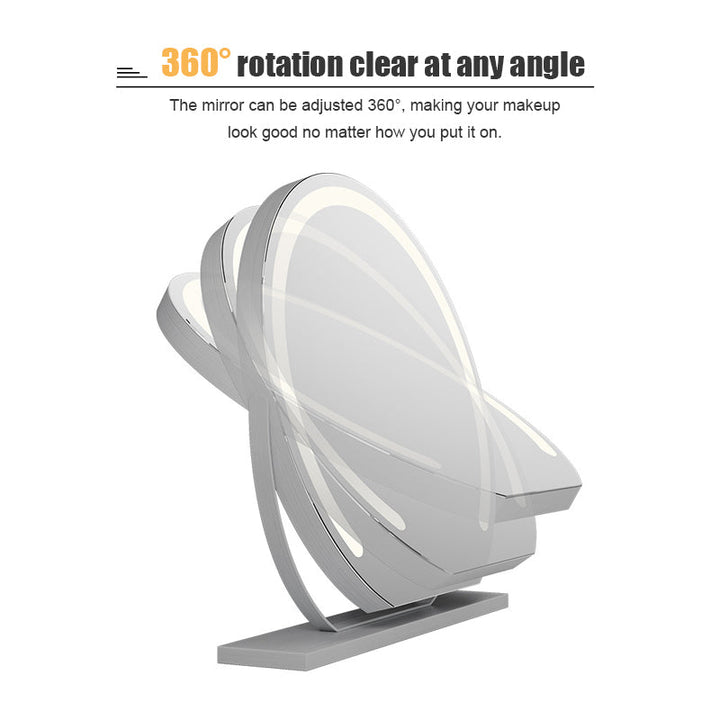 Enhance your beauty routine with this LED makeup mirror; features touch controls for perfect lighting.