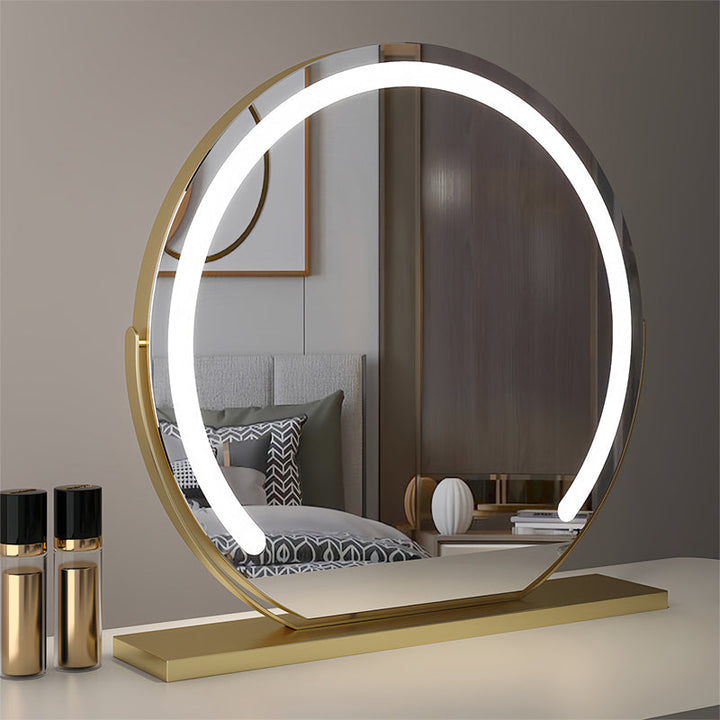Sleek smart vanity mirror with touch controls, ideal for modern home decor and daily beauty routines.