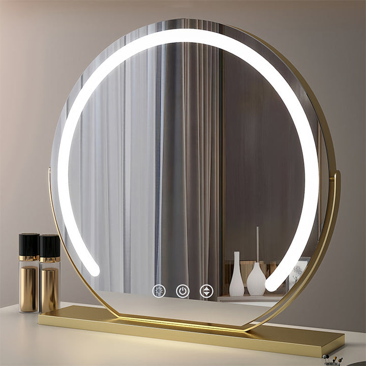 Elegant LED makeup mirror with touch controls, a perfect beauty gift for any dressing table or home.