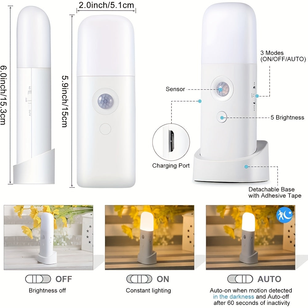 Cool white LED smart night light with motion sensor for bright, efficient illumination in hallways.