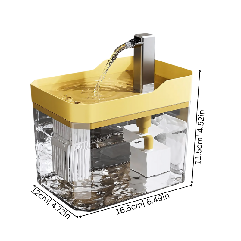 Automatic pet water fountain featuring a quiet pump and filtration system