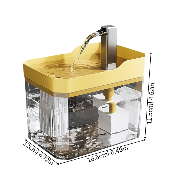 Automatic pet water fountain featuring a quiet pump and filtration system
