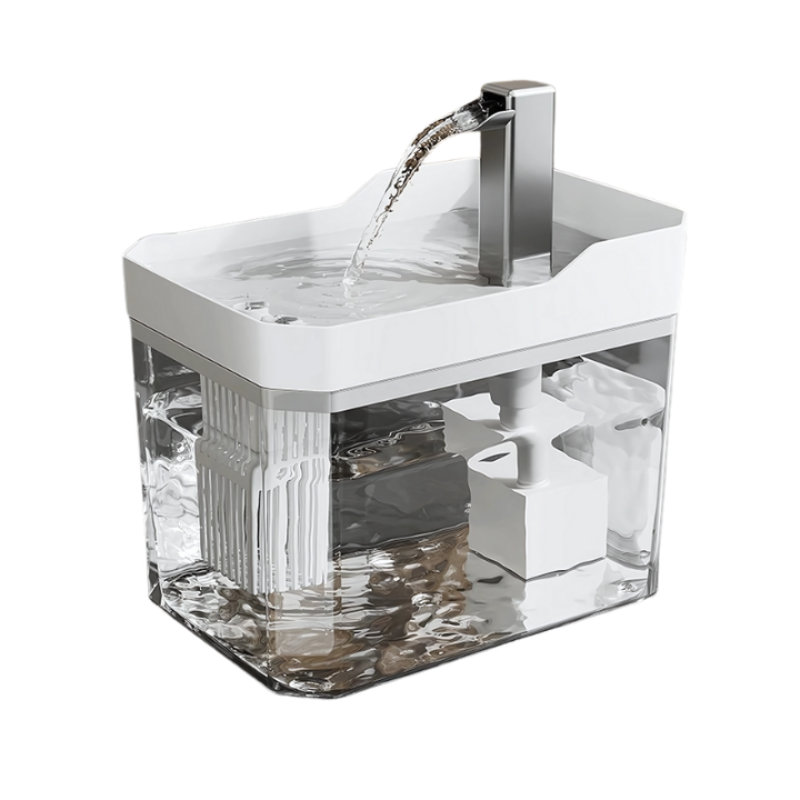 App-controlled smart pet water fountain for easy monitoring and scheduling
