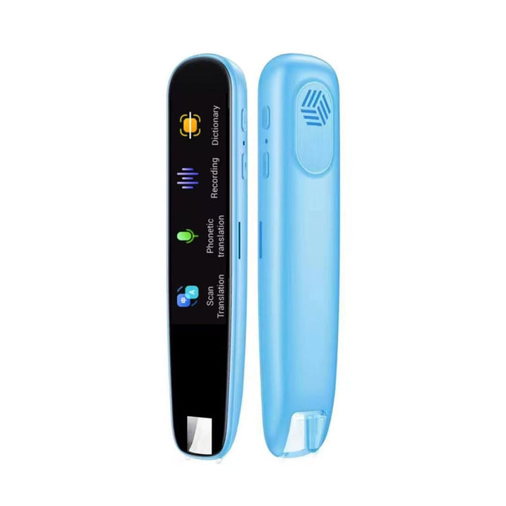 Hand holding a portable translator pen, ideal travel gadget & communication device for multilingual support.