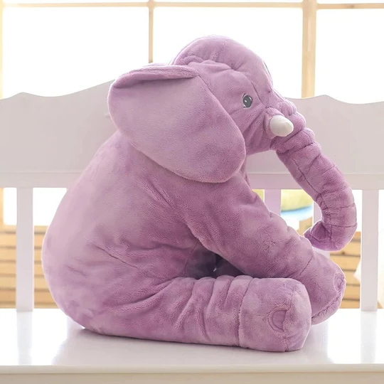 Adorable baby elephant plush toy. Perfect for snuggling, play, and as a comforting newborn gift or nursery item.