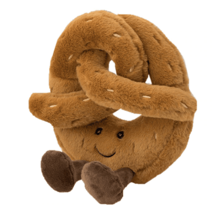 Adorable croissant stuffed animal, perfect as a fun kids toy or unique gift.