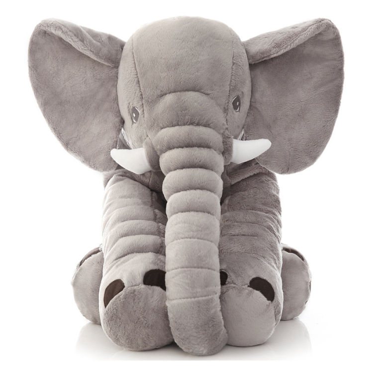 Velvety soft elephant pillow, making it a perfect toddler gift.