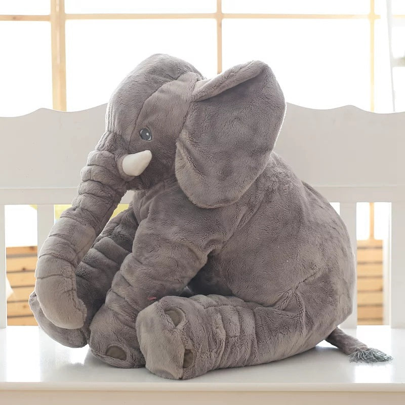 Gentle elephant pillow for babies, providing security and comfort.