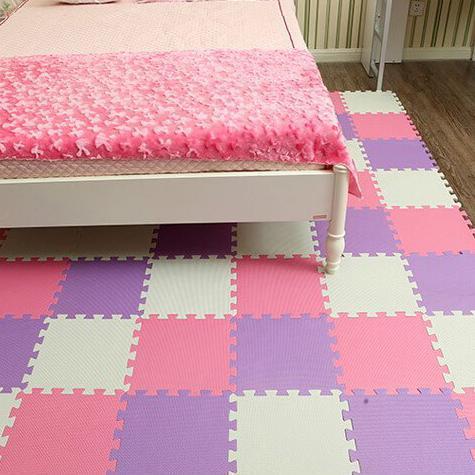 Exercise mat for kids, soft foam puzzle tiles provide a safe and cushioned play surface.