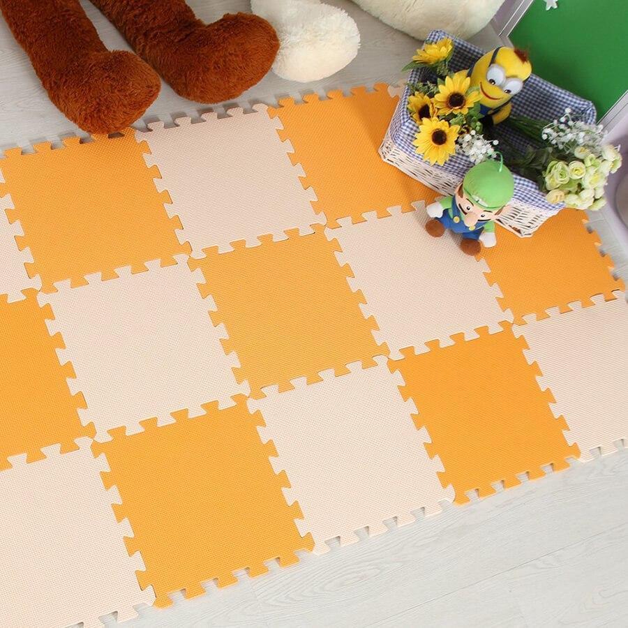 Kids' soft flooring, interlocking puzzle exercise mat for a comfortable play zone.