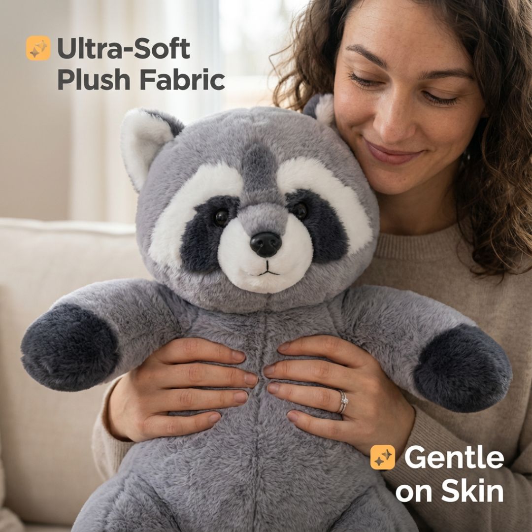 Red panda soft toy, long & huggable design, ideal for kids' play & comfort.