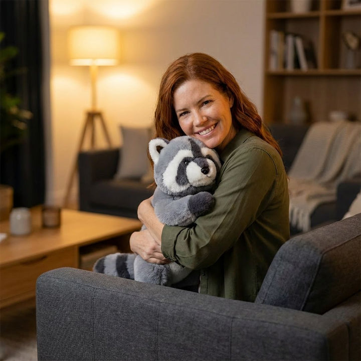 Huggable fox plush long pillow, great for kids' sleep & adult comfort.