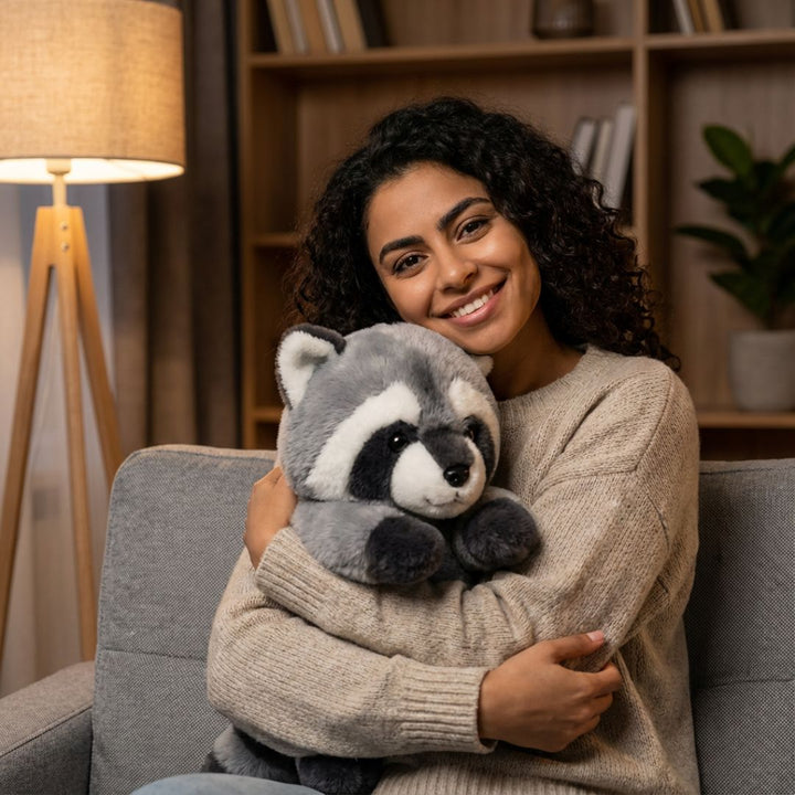 Red panda long pillow soft toy, cozy comfort for sleep or decorative accent.