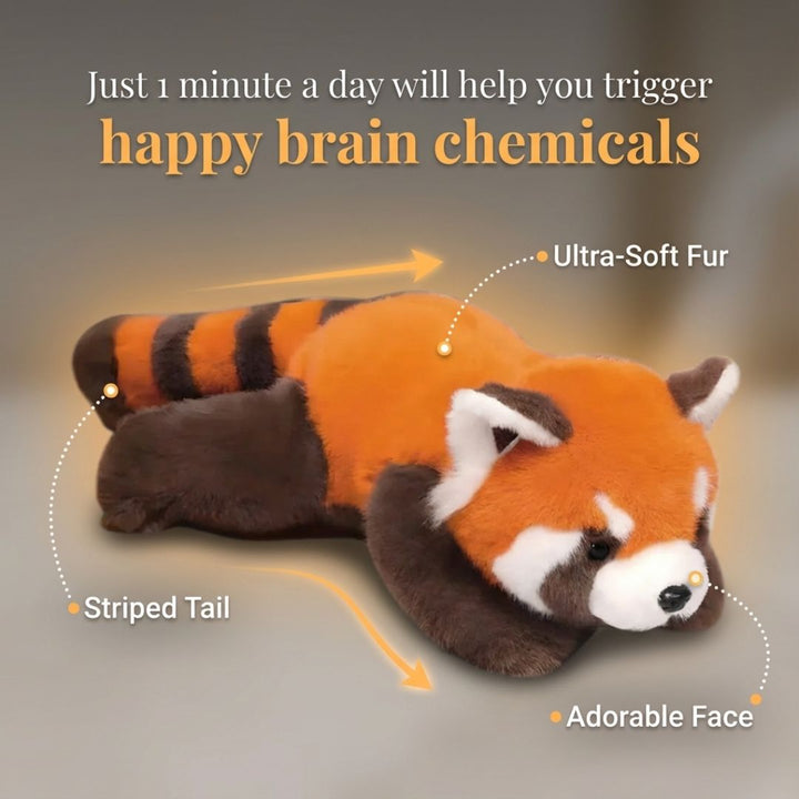 Raccoon plush long cuddle toy, soft & huggable for bedroom decor & comfort.