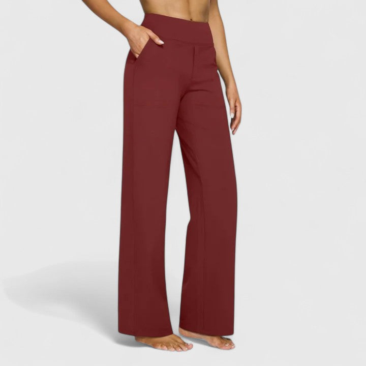 Easy-wear sophisticated women's pull-on trousers with pockets for comfortable, stylish everyday fashion.