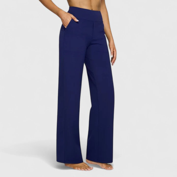 Look chic in comfortable women's pull-on trousers. Sophisticated stretch pants with pockets for all-day wear.