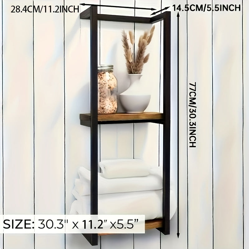 Durable stainless steel towel rack, a smart space-saving solution for your bathroom.