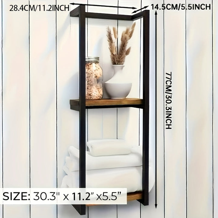 Durable stainless steel towel rack, a smart space-saving solution for your bathroom.